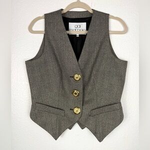 Gai Mattiolo gray Vest with Gold Buttons size 42